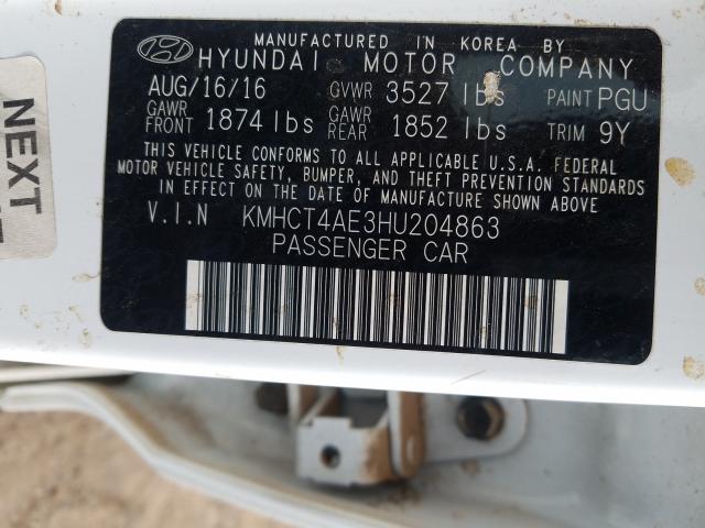 Photo 9 VIN: KMHCT4AE3HU204863 - HYUNDAI ACCENT SE 