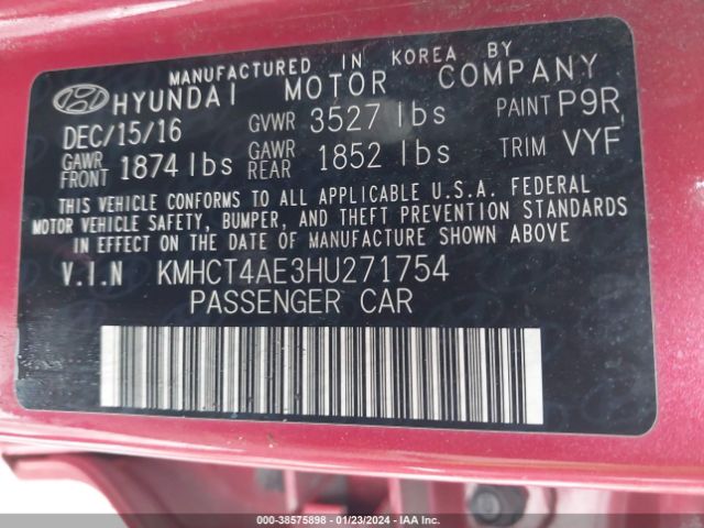 Photo 8 VIN: KMHCT4AE3HU271754 - HYUNDAI ACCENT 