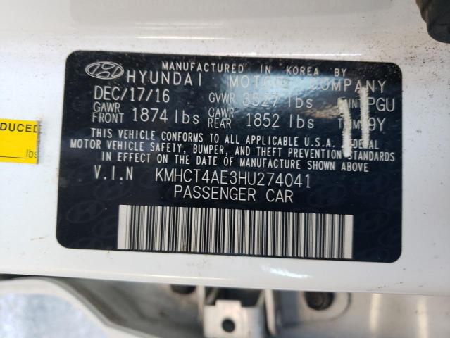 Photo 11 VIN: KMHCT4AE3HU274041 - HYUNDAI ACCENT SE 