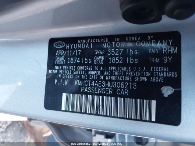 Photo 8 VIN: KMHCT4AE3HU306213 - HYUNDAI ACCENT 