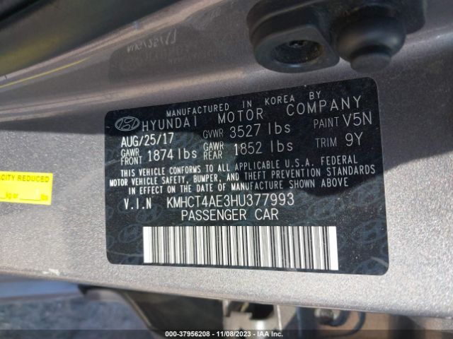 Photo 8 VIN: KMHCT4AE3HU377993 - HYUNDAI ACCENT 