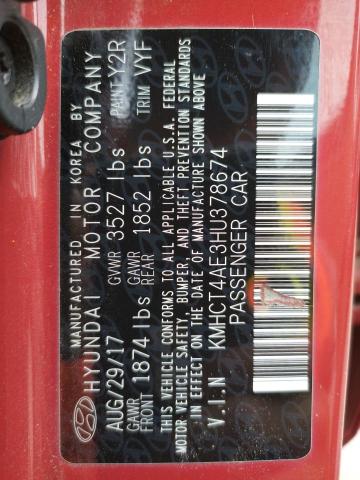 Photo 9 VIN: KMHCT4AE3HU378674 - HYUNDAI ACCENT SE 