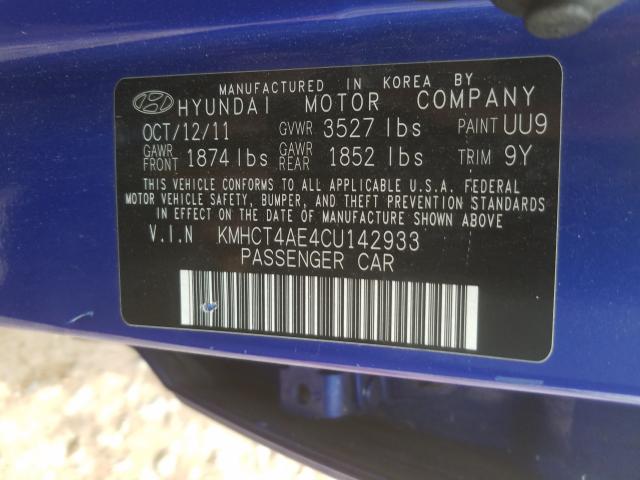 Photo 9 VIN: KMHCT4AE4CU142933 - HYUNDAI ACCENT GLS 