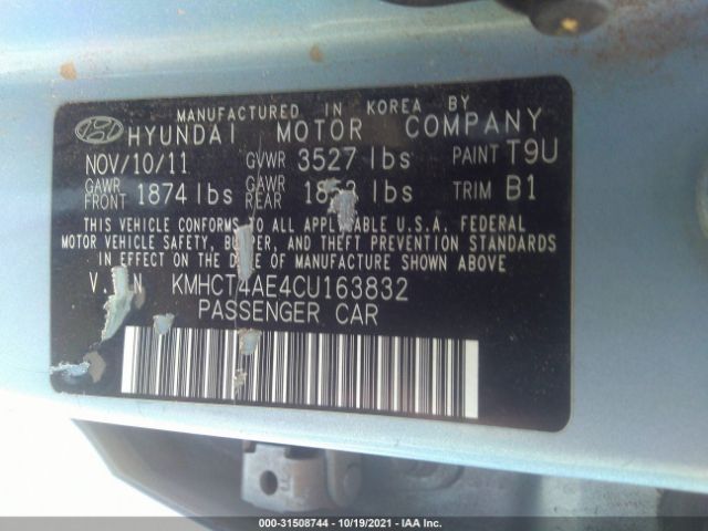 Photo 8 VIN: KMHCT4AE4CU163832 - HYUNDAI ACCENT 