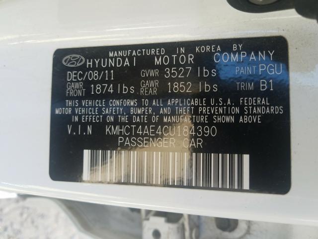 Photo 9 VIN: KMHCT4AE4CU184390 - HYUNDAI ACCENT GLS 