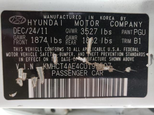 Photo 9 VIN: KMHCT4AE4CU196507 - HYUNDAI ACCENT GLS 