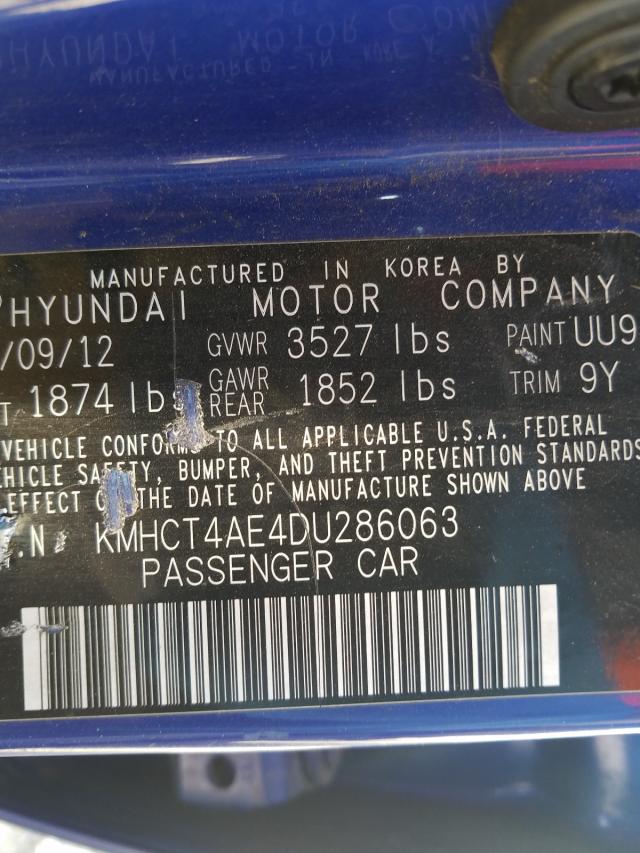 Photo 9 VIN: KMHCT4AE4DU286063 - HYUNDAI ACCENT GLS 