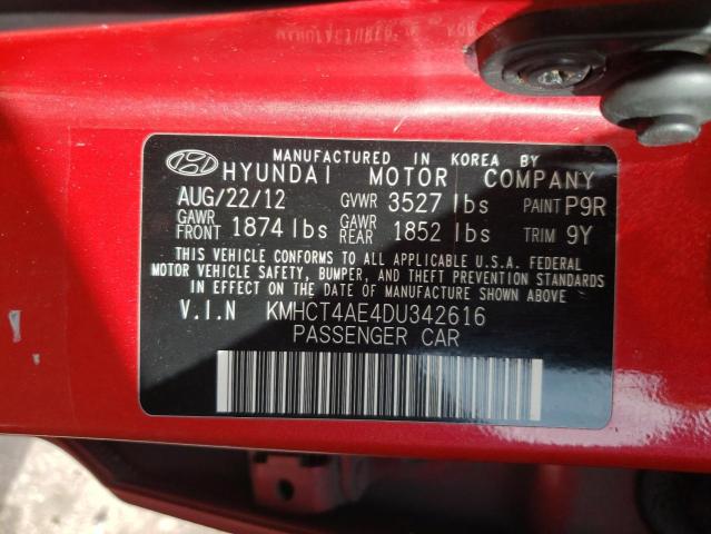 Photo 9 VIN: KMHCT4AE4DU342616 - HYUNDAI ACCENT GLS 