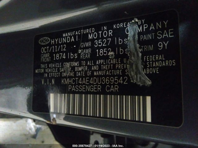 Photo 8 VIN: KMHCT4AE4DU369542 - HYUNDAI ACCENT 