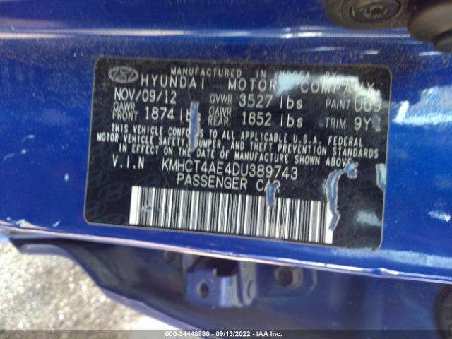 Photo 8 VIN: KMHCT4AE4DU389743 - HYUNDAI ACCENT 