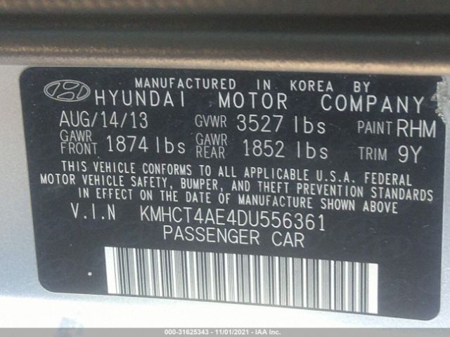 Photo 8 VIN: KMHCT4AE4DU556361 - HYUNDAI ACCENT 