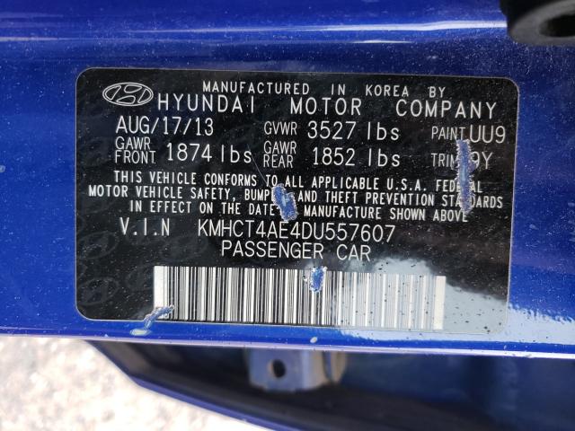 Photo 9 VIN: KMHCT4AE4DU557607 - HYUNDAI ACCENT GLS 