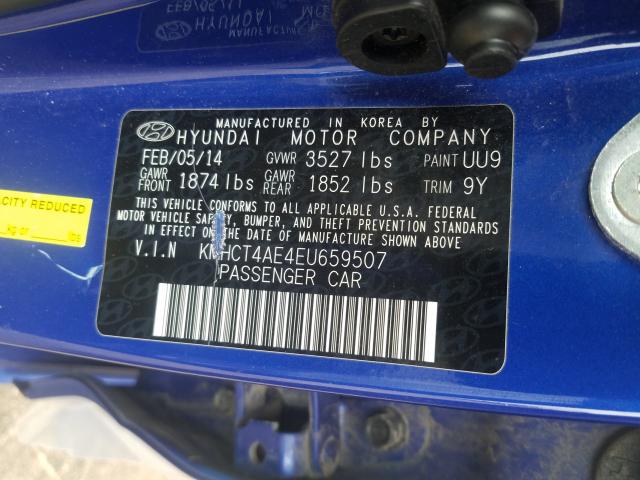 Photo 9 VIN: KMHCT4AE4EU659507 - HYUNDAI ACCENT GLS 