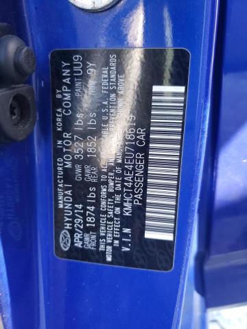 Photo 12 VIN: KMHCT4AE4EU718619 - HYUNDAI ACCENT GLS 