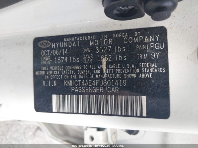 Photo 8 VIN: KMHCT4AE4FU801419 - HYUNDAI ACCENT 