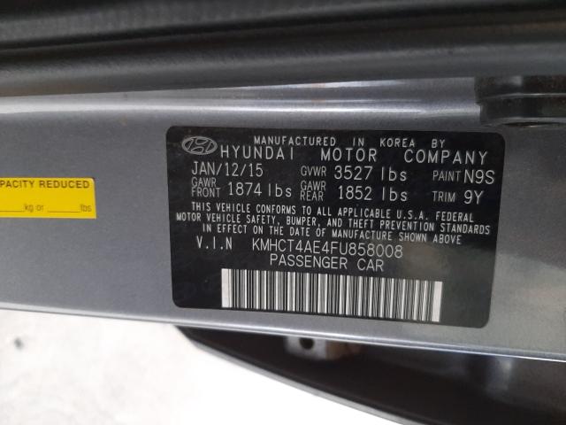 Photo 9 VIN: KMHCT4AE4FU858008 - HYUNDAI ACCENT GLS 