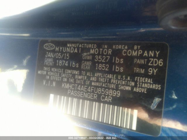 Photo 8 VIN: KMHCT4AE4FU859899 - HYUNDAI ACCENT 