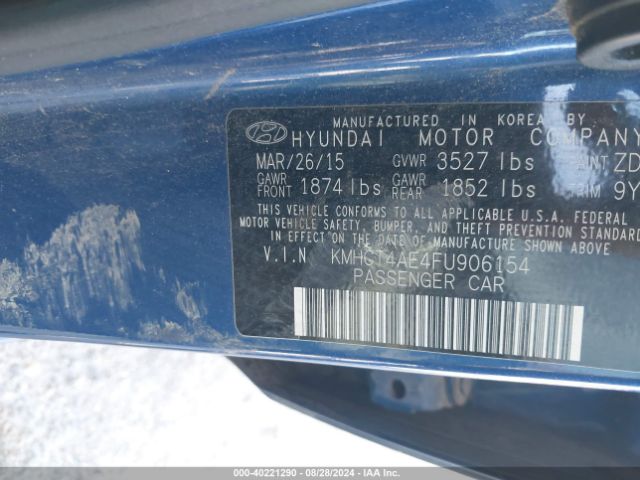 Photo 8 VIN: KMHCT4AE4FU906154 - HYUNDAI ACCENT 