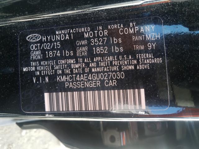 Photo 9 VIN: KMHCT4AE4GU027030 - HYUNDAI ACCENT SE 