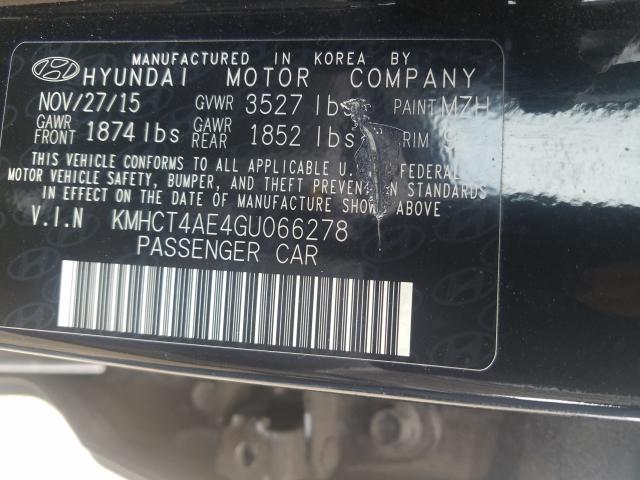 Photo 9 VIN: KMHCT4AE4GU066278 - HYUNDAI ACCENT SE 