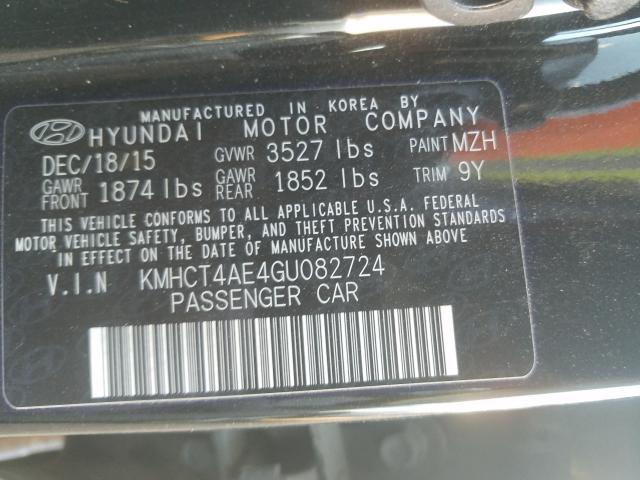 Photo 9 VIN: KMHCT4AE4GU082724 - HYUNDAI ACCENT SE 