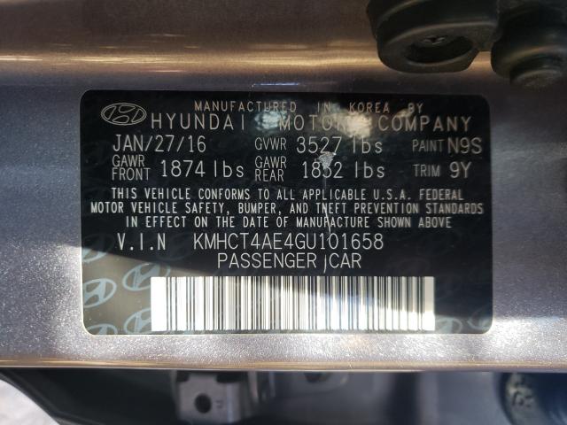 Photo 9 VIN: KMHCT4AE4GU101658 - HYUNDAI ACCENT SE 