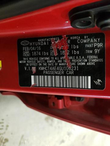 Photo 9 VIN: KMHCT4AE4GU106231 - HYUNDAI ACCENT SE 