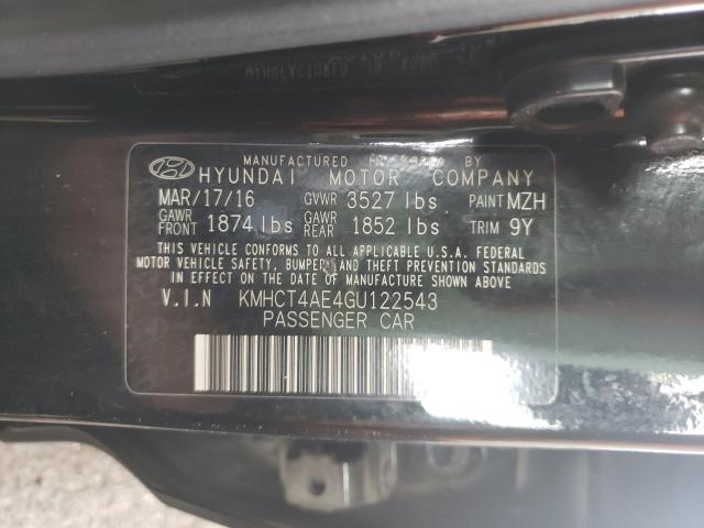 Photo 9 VIN: KMHCT4AE4GU122543 - HYUNDAI ACCENT SE 