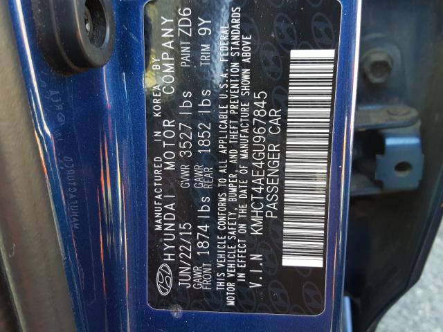 Photo 9 VIN: KMHCT4AE4GU967845 - HYUNDAI ACCENT SE 