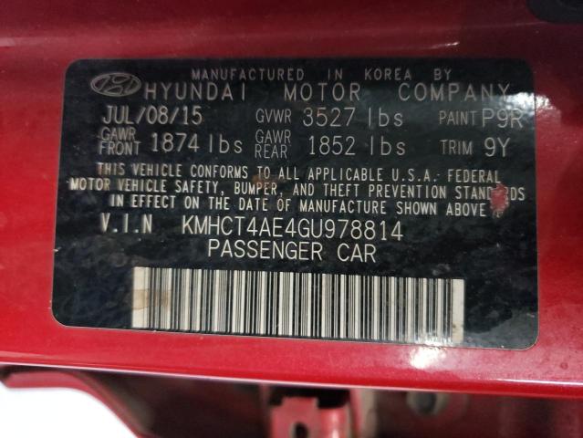 Photo 9 VIN: KMHCT4AE4GU978814 - HYUNDAI ACCENT SE 