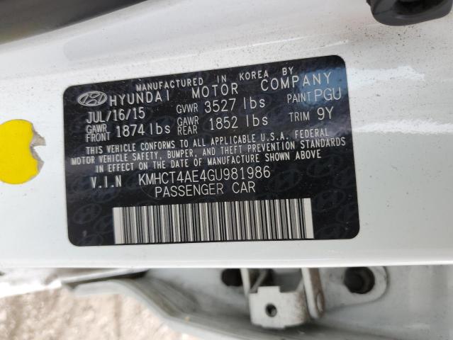 Photo 11 VIN: KMHCT4AE4GU981986 - HYUNDAI ACCENT SE 