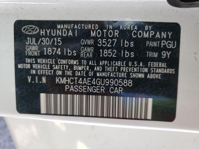 Photo 9 VIN: KMHCT4AE4GU990588 - HYUNDAI ACCENT SE 