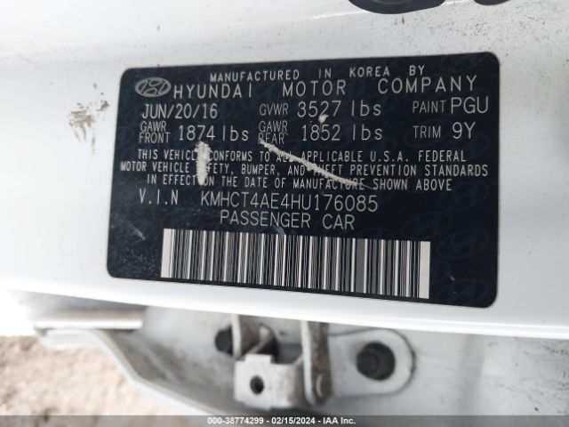 Photo 8 VIN: KMHCT4AE4HU176085 - HYUNDAI ACCENT 