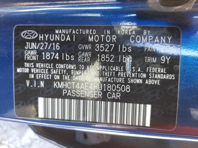 Photo 9 VIN: KMHCT4AE4HU180508 - HYUNDAI ACCENT SE 