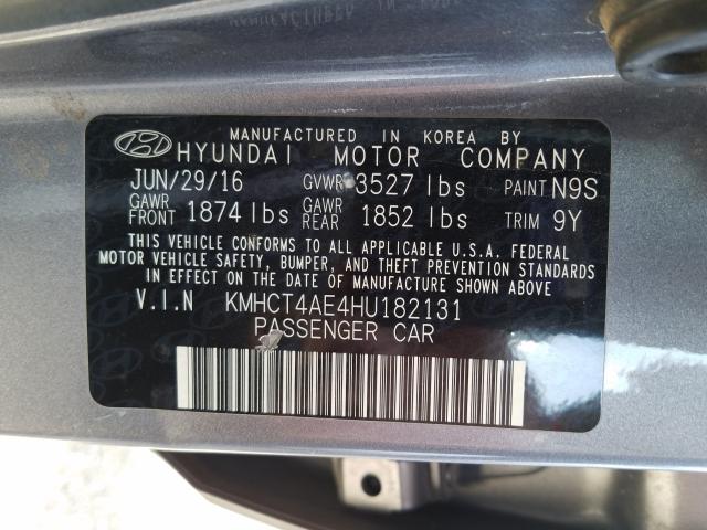 Photo 9 VIN: KMHCT4AE4HU182131 - HYUNDAI ACCENT SE 