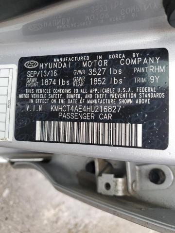 Photo 12 VIN: KMHCT4AE4HU216827 - HYUNDAI ACCENT 