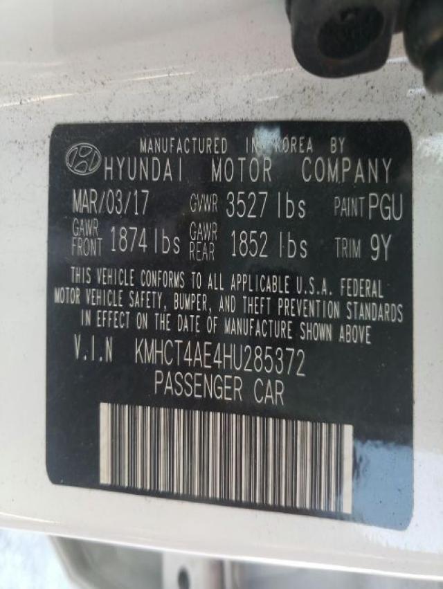 Photo 9 VIN: KMHCT4AE4HU285372 - HYUNDAI ACCENT SE 