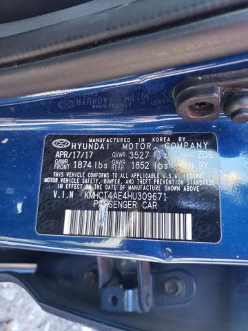 Photo 9 VIN: KMHCT4AE4HU309671 - HYUNDAI ACCENT SE 