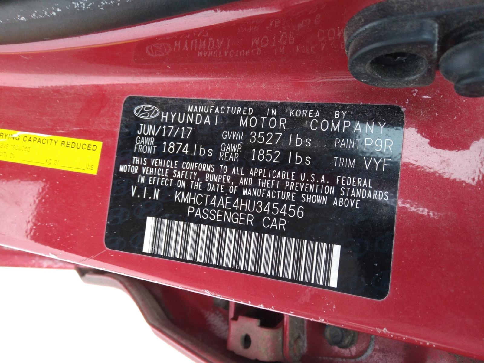 Photo 9 VIN: KMHCT4AE4HU345456 - HYUNDAI ACCENT SE 