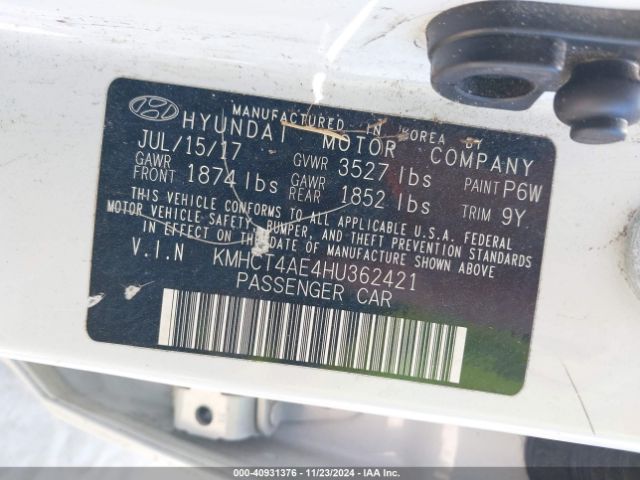 Photo 8 VIN: KMHCT4AE4HU362421 - HYUNDAI ACCENT 