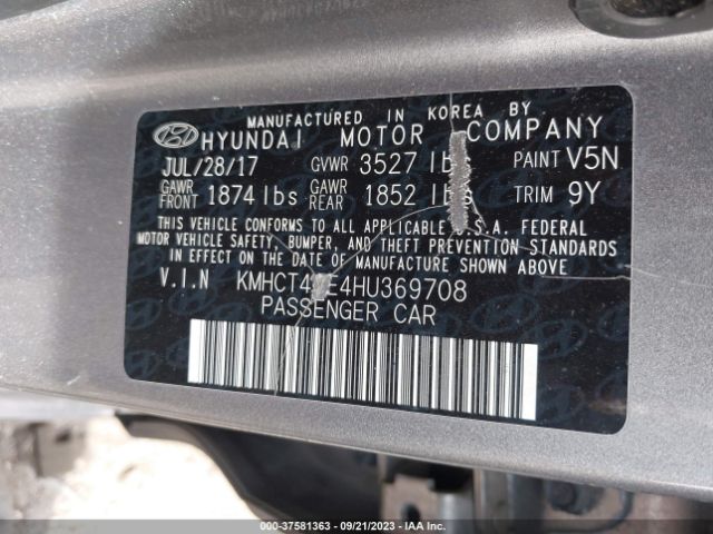 Photo 8 VIN: KMHCT4AE4HU369708 - HYUNDAI ACCENT 