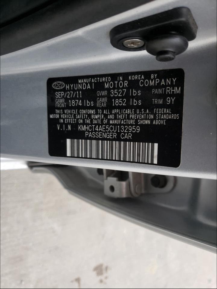 Photo 9 VIN: KMHCT4AE5CU132959 - HYUNDAI ACCENT GLS 