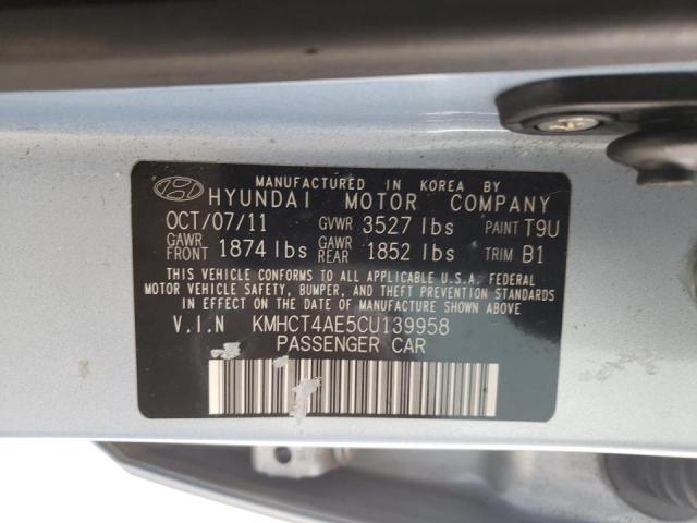 Photo 9 VIN: KMHCT4AE5CU139958 - HYUNDAI ACCENT GLS 