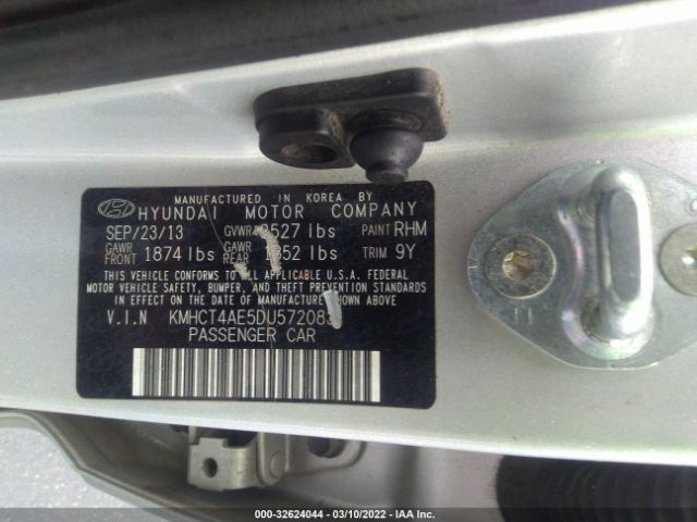 Photo 8 VIN: KMHCT4AE5DU572083 - HYUNDAI ACCENT 