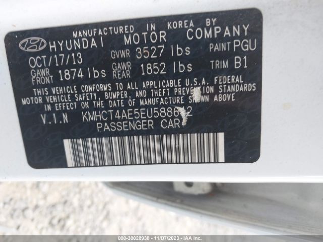 Photo 8 VIN: KMHCT4AE5EU588642 - HYUNDAI ACCENT 