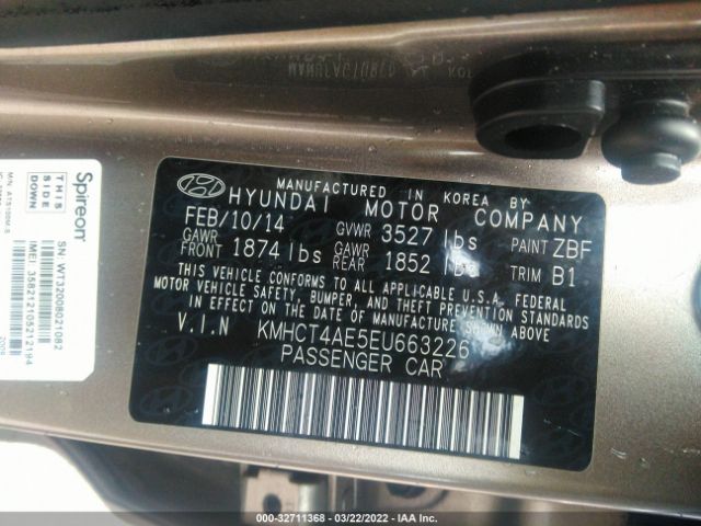 Photo 8 VIN: KMHCT4AE5EU663226 - HYUNDAI ACCENT 