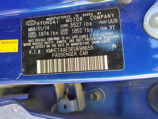 Photo 11 VIN: KMHCT4AE5EU698655 - HYUNDAI ACCENT GLS 