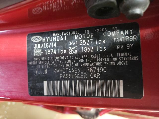 Photo 9 VIN: KMHCT4AE5EU767490 - HYUNDAI ACCENT GLS 