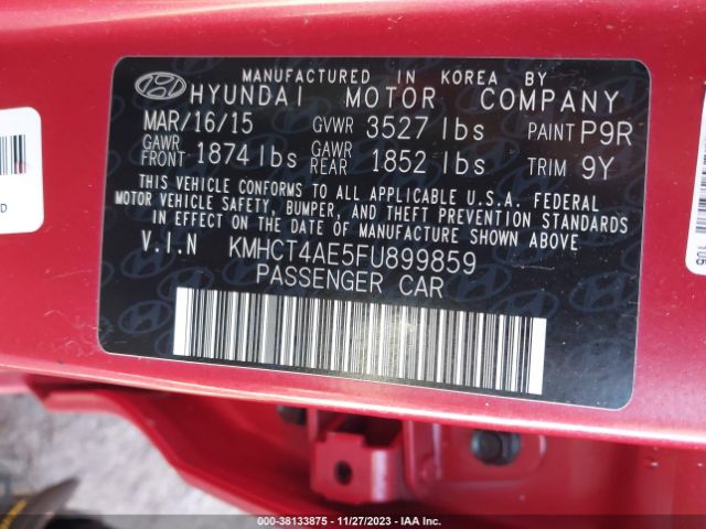 Photo 8 VIN: KMHCT4AE5FU899859 - HYUNDAI ACCENT 