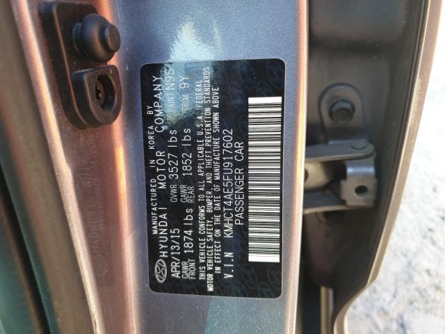 Photo 9 VIN: KMHCT4AE5FU917602 - HYUNDAI ACCENT GLS 